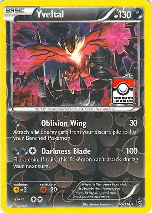 Yveltal (65/114) (Steam Siege League Promo) [XY: Steam Siege] - Trinity Hobby