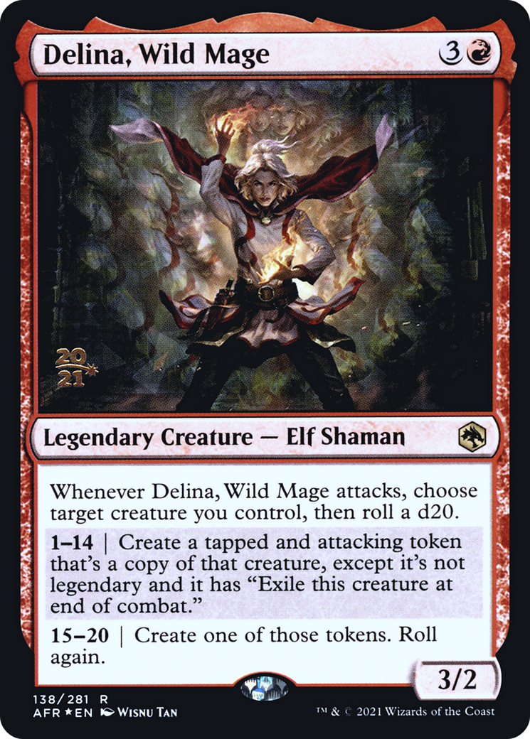 Delina, Wild Mage [Dungeons & Dragons: Adventures in the Forgotten Realms Prerelease Promos] - Trinity Hobby