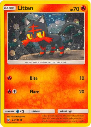 Litten (Cosmos Holo) - (024/149) Holofoil [Miscellaneous Cards & Products]