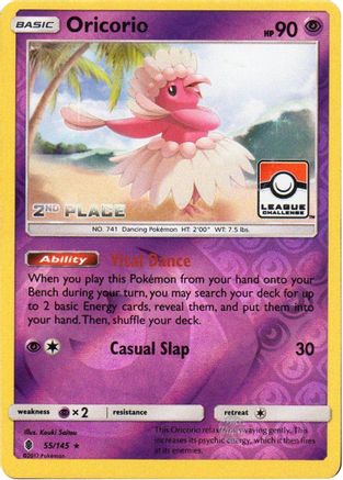 Oricorio (55/145) (League Promo 2nd Place) [Sun & Moon: Guardians Rising] - Trinity Hobby
