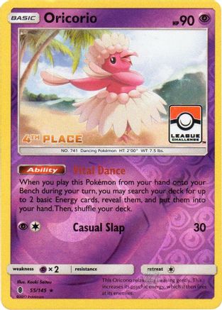 Oricorio (55/145) (League Promo 4th Place) [Sun & Moon: Guardians Rising] - Trinity Hobby