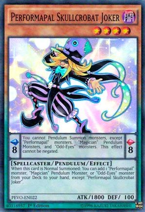 Performapal Skullcrobat Joker [PEVO-EN022] Super Rare - Trinity Hobby