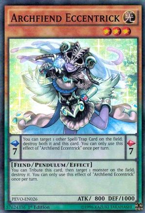 Archfiend Eccentrick [PEVO-EN026] Super Rare - Trinity Hobby