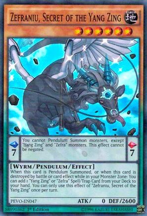 Zefraniu, Secret of the Yang Zing [PEVO-EN047] Super Rare - Trinity Hobby