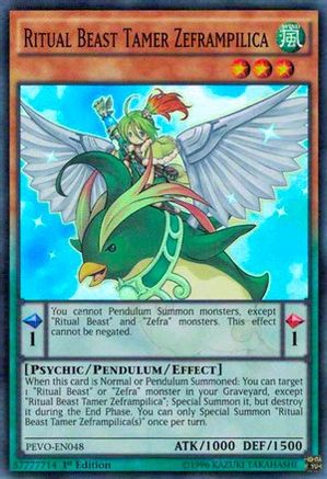 Ritual Beast Tamer Zeframpilica [PEVO-EN048] Super Rare - Trinity Hobby