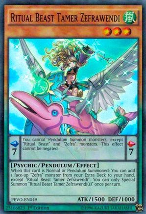 Ritual Beast Tamer Zefrawendi [PEVO-EN049] Super Rare - Trinity Hobby
