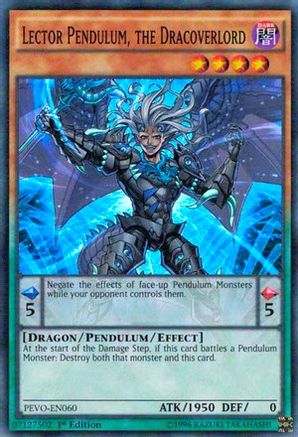 Lector Pendulum, the Dracoverlord [PEVO-EN060] Super Rare - Trinity Hobby