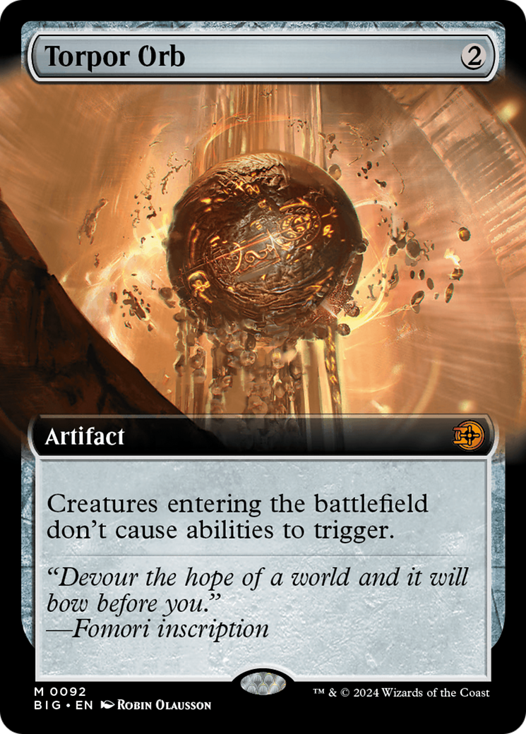 Torpor Orb (Extended Art) [Outlaws of Thunder Junction: The Big Score] - Trinity Hobby