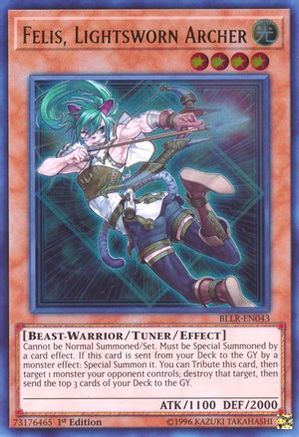 Felis, Lightsworn Archer [BLLR-EN043] Ultra Rare - Trinity Hobby