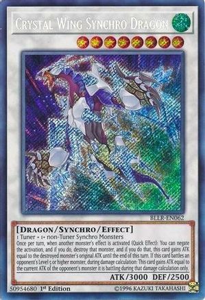 Crystal Wing Synchro Dragon [BLLR-EN062] Secret Rare - Trinity Hobby