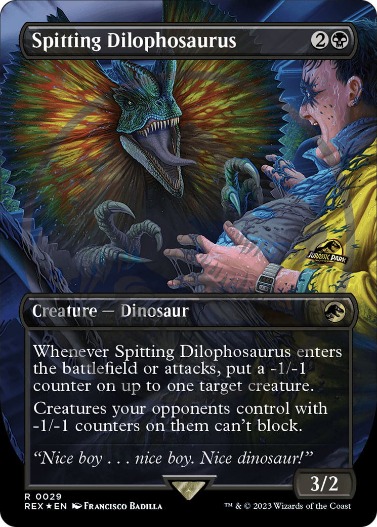 Spitting Dilophosaurus (Emblem) (Borderless) [Jurassic World Collection Tokens] - Trinity Hobby