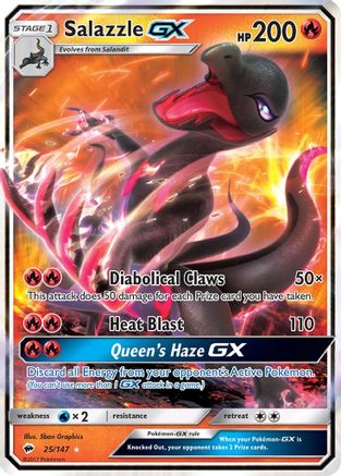 Salazzle GX (25/147) [Sun & Moon: Burning Shadows] - Trinity Hobby