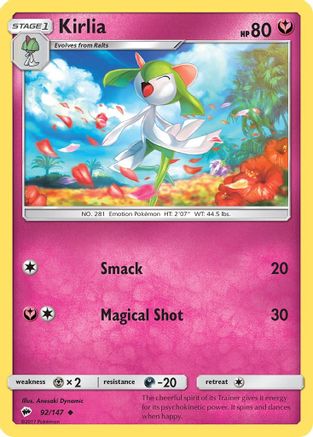 Kirlia (92/147) [Sun & Moon: Burning Shadows] - Trinity Hobby