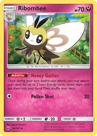 Ribombee (96/147) [Sun & Moon: Burning Shadows] - Trinity Hobby