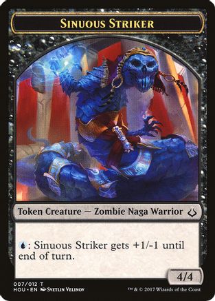 Sinuous Striker // Cat Double-Sided Token  (HOU-7 // 16) - [Hour of Devastation]
