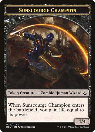 Sunscourge Champion // Cat Double-Sided Token  (HOU-9 // 16) - [Hour of Devastation]