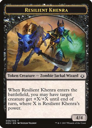 Resilient Khenra // Zombie Double-Sided Token  (HOU-6 // 20) - [Hour of Devastation]