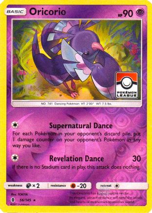 Oricorio (56/145) (League Promo) [Sun & Moon: Guardians Rising] - Trinity Hobby
