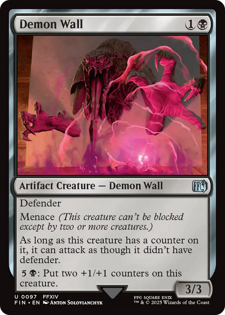 Demon Wall  [Foil]  (FIN-097) - [FINAL FANTASY] - Trinity Hobby