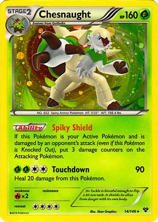 Chesnaught (14/146) (Cosmos Holo) (Blister Exclusive) [XY: Base Set] - Trinity Hobby