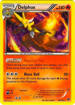 Delphox (26/146) (Cosmos Holo) (Blister Exclusive) [XY: Base Set] - Trinity Hobby