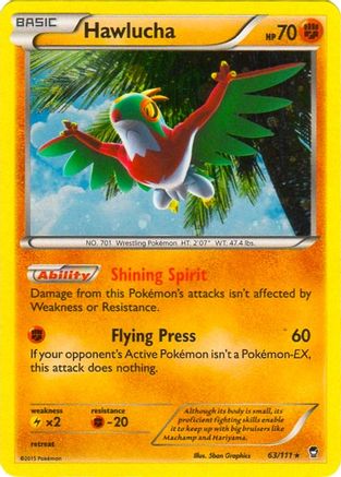 Hawlucha (63/111) (Cosmos Holo) (Blister Exclusive) [XY: Furious Fists] - Trinity Hobby