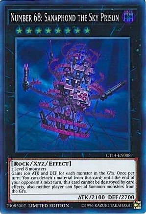 Number 68: Sanaphond the Sky Prison [CT14-EN008] Super Rare - Trinity Hobby