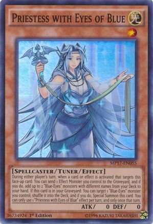 Priestess with Eyes of Blue [MP17-EN055] Super Rare - Trinity Hobby