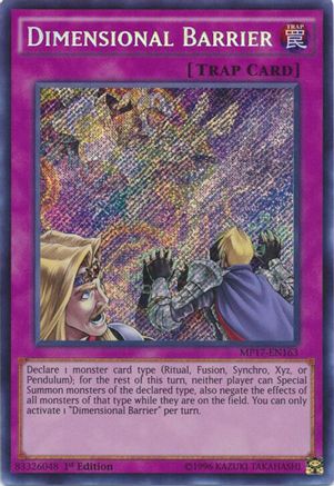 Dimensional Barrier [MP17-EN163] Secret Rare - Trinity Hobby