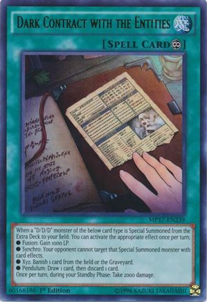 Dark Contract with the Entities [MP17-EN239] Ultra Rare - Trinity Hobby