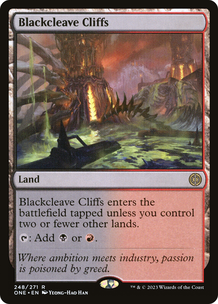 Blackcleave Cliffs [Phyrexia: All Will Be One] - Trinity Hobby