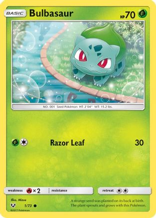 Bulbasaur (1/73) [Sun & Moon: Shining Legends] - Trinity Hobby