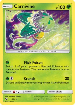 Carnivine (6/73) [Sun & Moon: Shining Legends] - Trinity Hobby