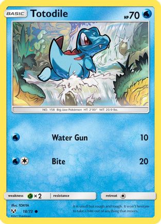 Totodile (18/73) [Sun & Moon: Shining Legends] - Trinity Hobby