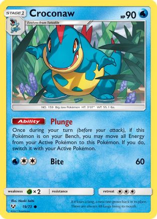 Croconaw (19/73) [Sun & Moon: Shining Legends] - Trinity Hobby