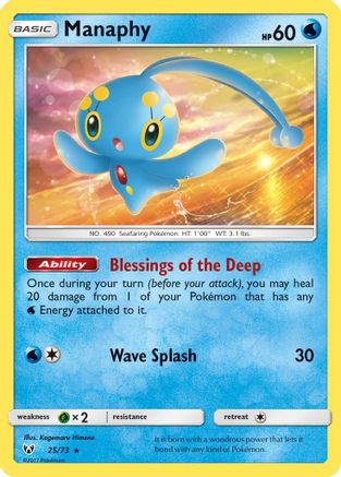 Manaphy (25/73) [Sun & Moon: Shining Legends] - Trinity Hobby