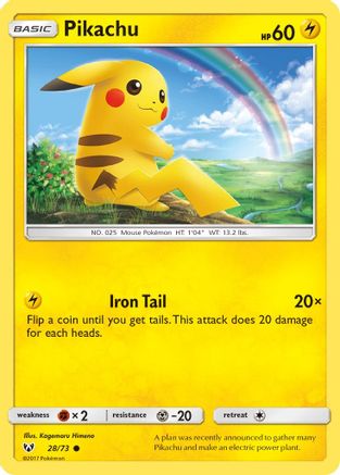 Pikachu (28/73) [Sun & Moon: Shining Legends] - Trinity Hobby