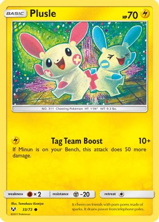 Plusle (33/73) [Sun & Moon: Shining Legends] - Trinity Hobby