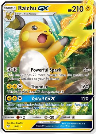Raichu GX (29/73) [Sun & Moon: Shining Legends] - Trinity Hobby