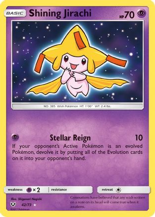 Shining Jirachi (42/73) [Sun & Moon: Shining Legends] - Trinity Hobby