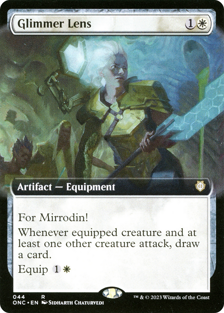 Glimmer Lens (Extended Art) [Phyrexia: All Will Be One Commander] - Trinity Hobby