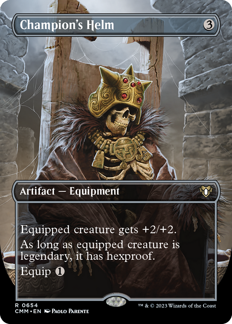 Champion's Helm (Borderless Alternate Art) [Commander Masters] - Trinity Hobby