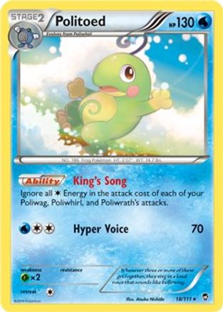 Politoed (Cosmos Holo) - (018/111) Holofoil [Miscellaneous Cards & Products]