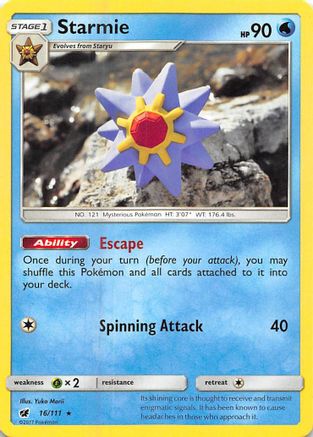Starmie (16/111) [Sun & Moon: Crimson Invasion] - Trinity Hobby