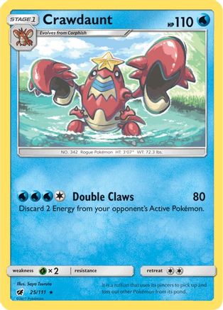 Crawdaunt (25/111) [Sun & Moon: Crimson Invasion] - Trinity Hobby