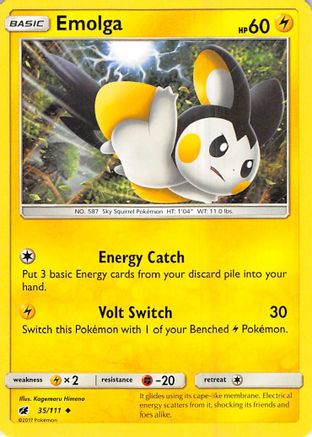 Emolga (35/111) [Sun & Moon: Crimson Invasion] - Trinity Hobby