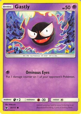 Gastly (36/111) [Sun & Moon: Crimson Invasion] - Trinity Hobby