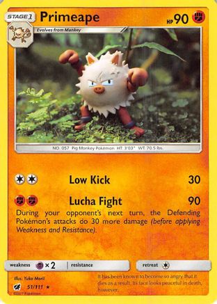 Primeape (51/111) [Sun & Moon: Crimson Invasion] - Trinity Hobby