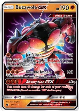 Buzzwole GX (57/111) [Sun & Moon: Crimson Invasion] - Trinity Hobby