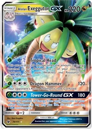 Alolan Exeggutor GX (74/111) [Sun & Moon: Crimson Invasion] - Trinity Hobby